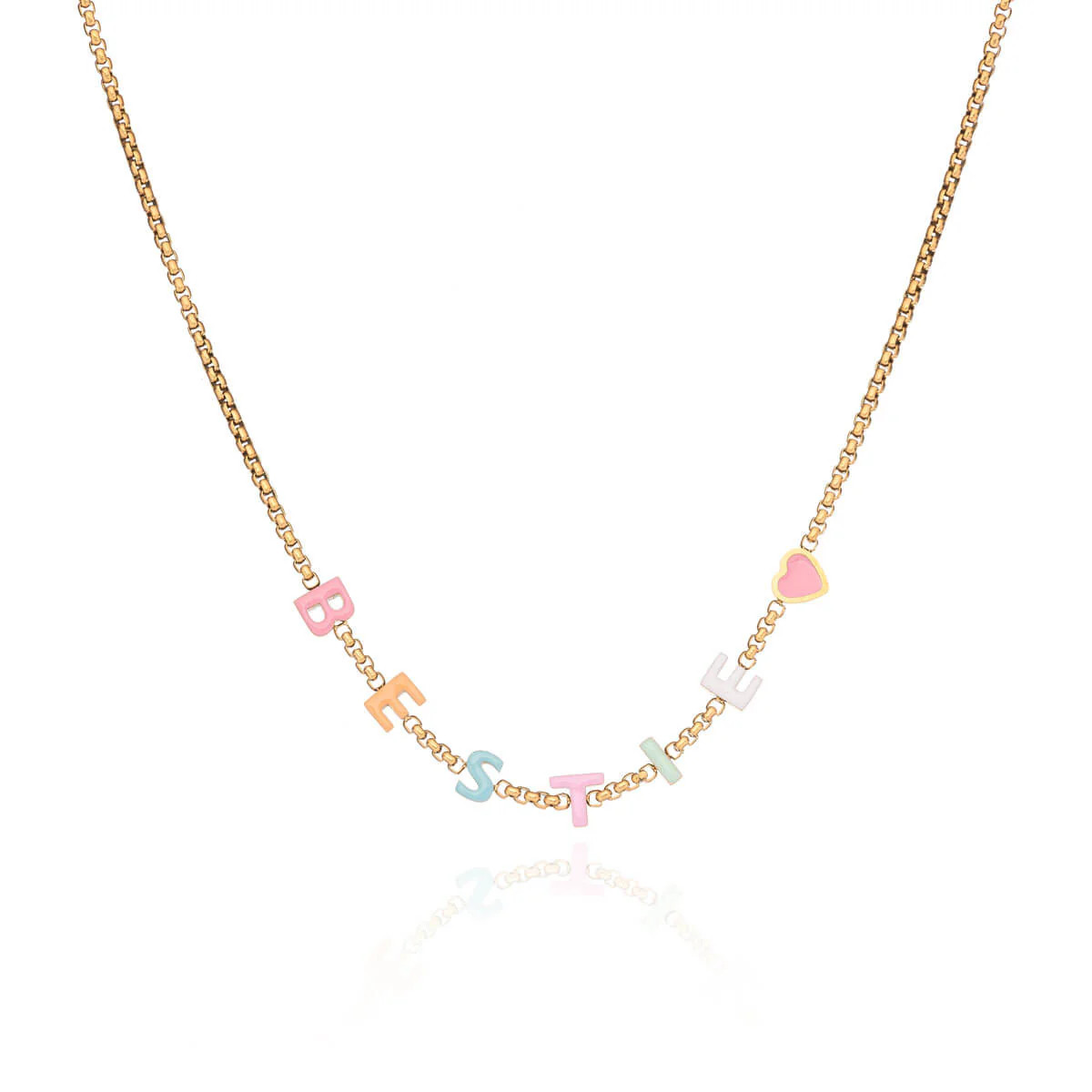 Custom Enamel Name Necklace (Gold) | Abbott Lyon