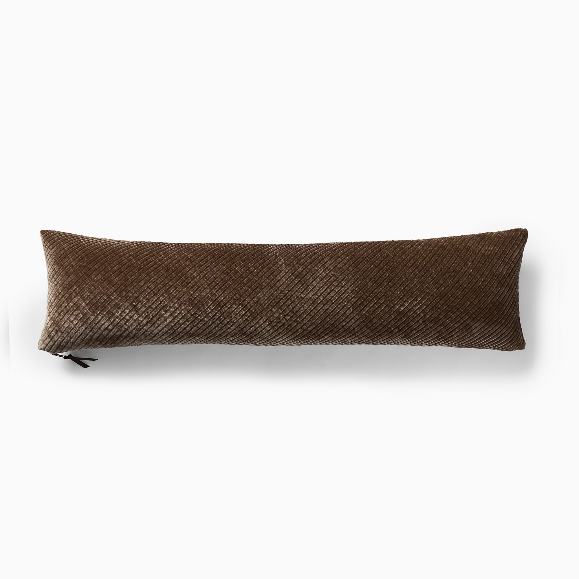 Corded Bias Velvet Lumbar Pillow Cover | West Elm (US)