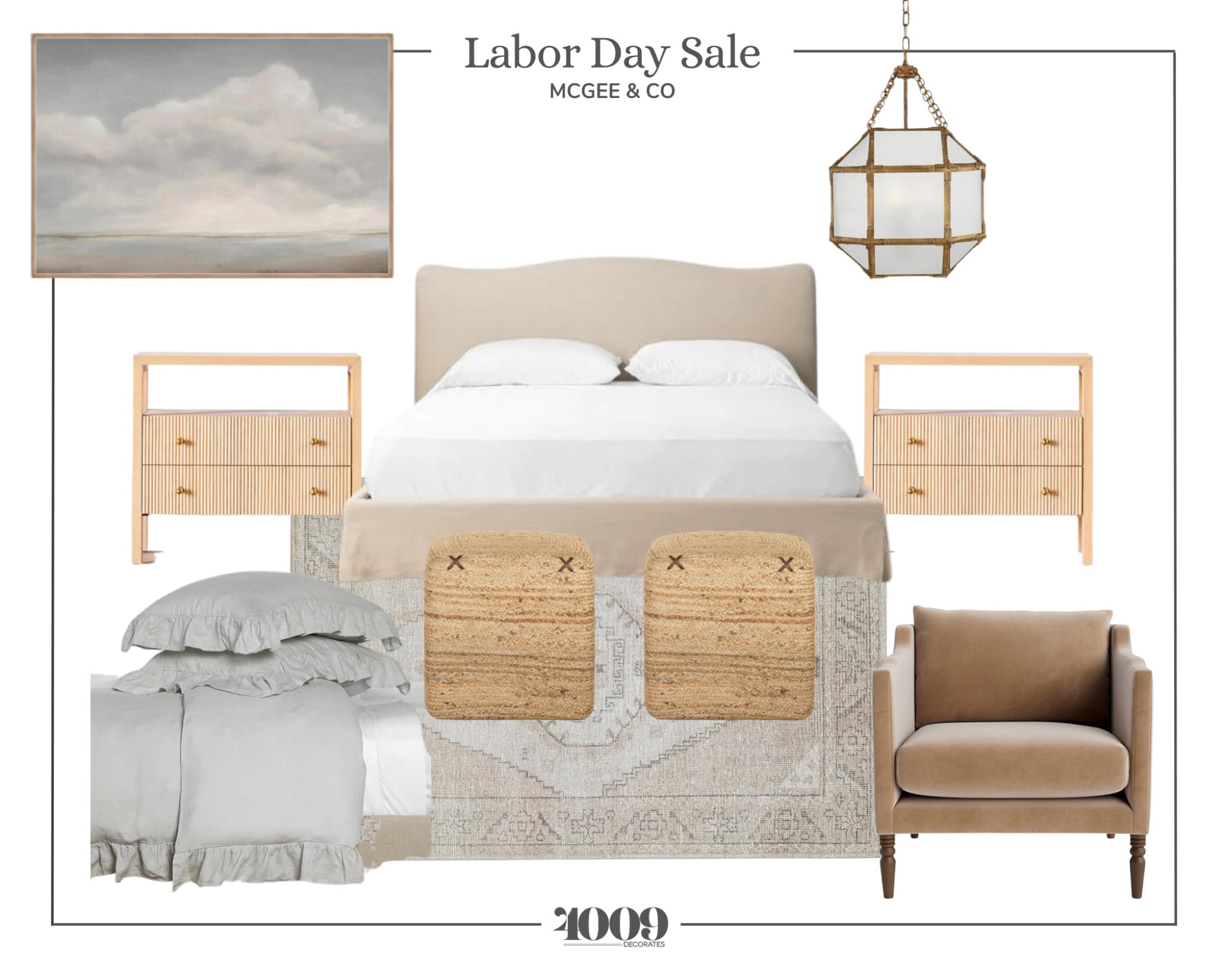 Labor Day sale at McGee & Co! 20% - 25% off!

Fall decor, chandelier, rug, bedroom decor, cloud art, nightstands, velvet chair

#LTKhome #LTKSale #LTKSeasonal