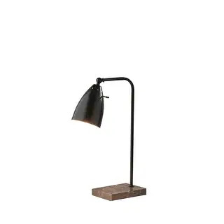 Adesso Vincent Matte Black Desk Lamp - Overstock - 32468050 | Bed Bath & Beyond