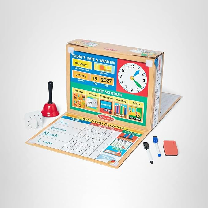 Melissa & Doug School Time! Classroom Play Set Game - Be Teacher or Student - FSC Certified | Amazon (US)