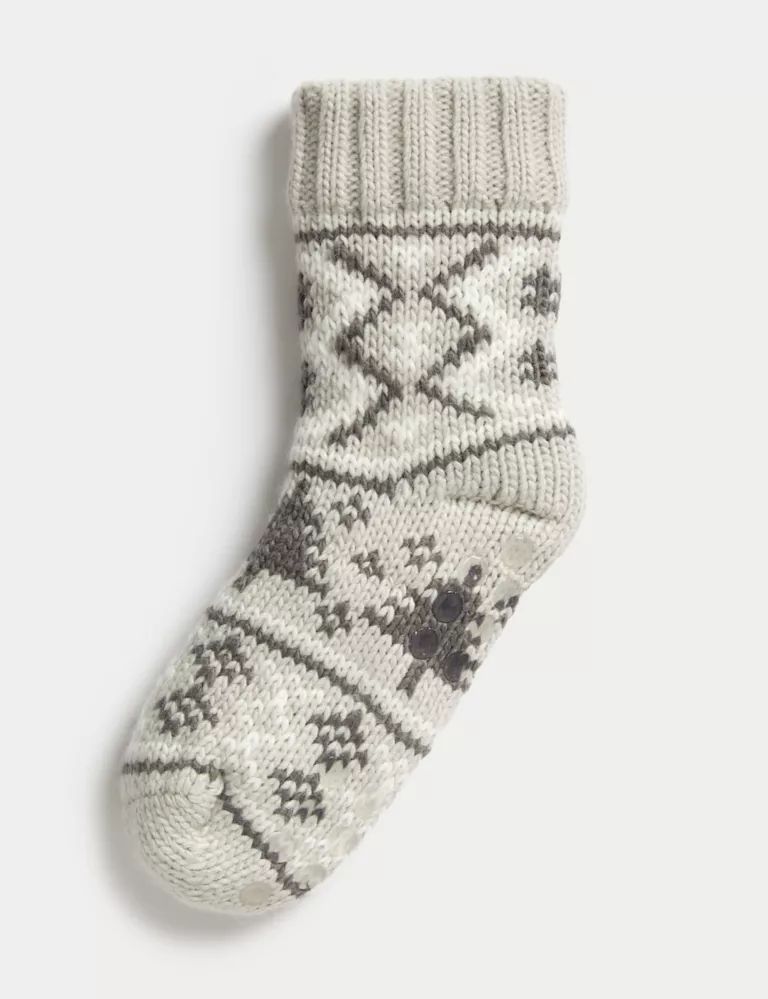 Fairisle Christmas Tree Thermal Slipper Socks | Marks & Spencer (UK)