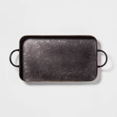 Metal Rectangle Serving Tray Black - Threshold™ | Target