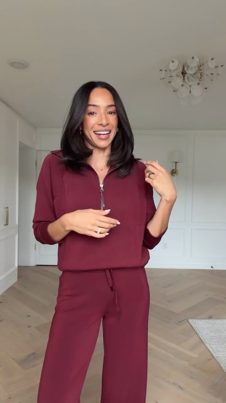Use code NENAXSPANX to save 15% off your first spanx order!! The most comfortable, lightweight, and buttery soft material and this new color is gorgeous for fall 😍🍂 I love wearing these sets together or as separates and they’re my go-to travel outfit! Wearing size S half zip (sized up for a roomier fit) and size XS Tall wide leg pants (I’m 5’8” for reference)

#LTKmomlife #LTKSeasonal #LTKTravel
