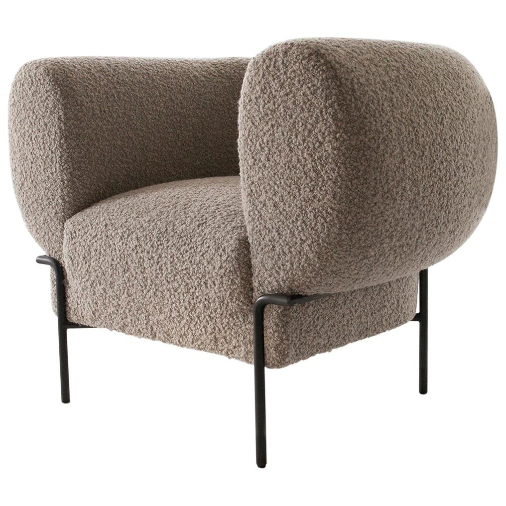 Contemporary Madda Lounge Chair in Velvet | 1stDibs