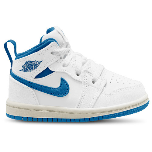 Jordan Boys Jordan AJ 1 Mid SE - Boys' Toddler Basketball Shoes White/Industrial Blue Size 4.0 | Champs Sports