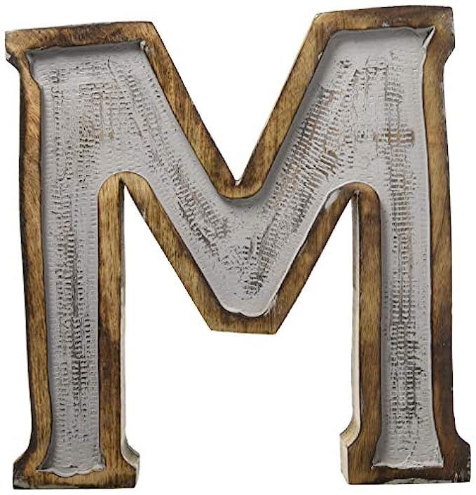 Luxe Collection 759614831738 Free Standing Grey Filled Letter Block"M" | Amazon (US)