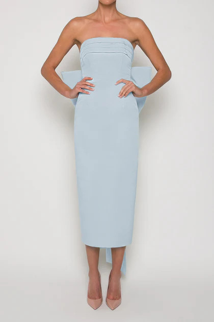 Margaret Silk Faille Midi Dress | ALEXIA MARIA