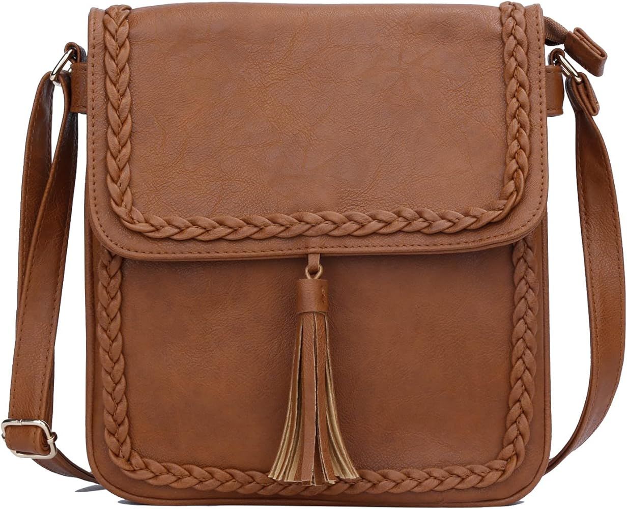 KKXIU | Crossbody Bags Purses Women | Lightweight Functional Multi Pocket Double Zipper Purse | A... | Amazon (US)
