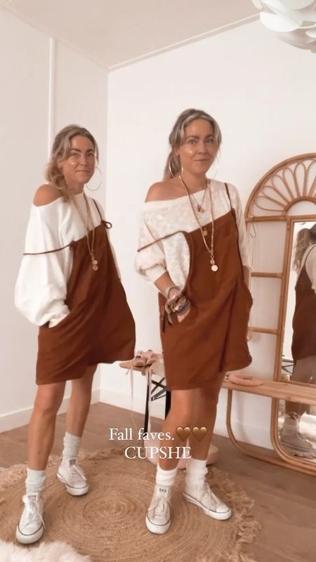 From summer to fall all outfits are from Cupshe , Cupshe EU linked all below 
.
Jumpsuit, fallfashion, fallseason, falloutfits, off shoulder knits, Cupshe, twins, twinning, bySiss 

#LTKworkwear #LTKSeasonal #LTKstyletip