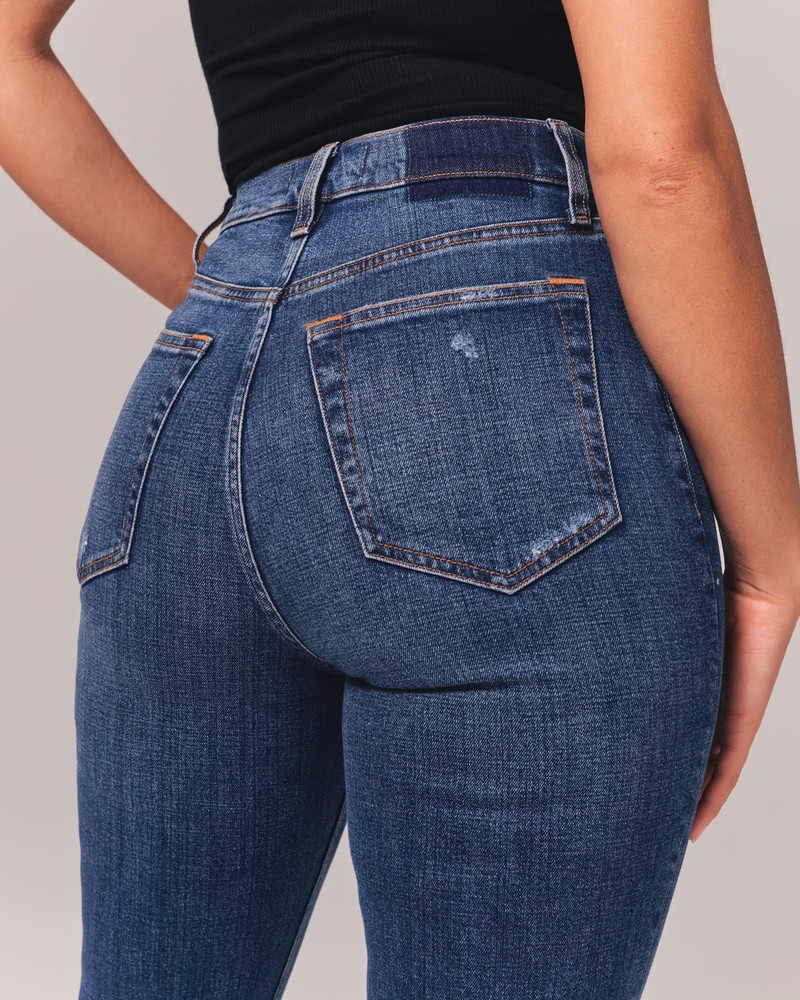 Women's Curve Love Ultra High Rise Ankle Straight Jean | Women's Bottoms | Abercrombie.com | Abercrombie & Fitch (US)