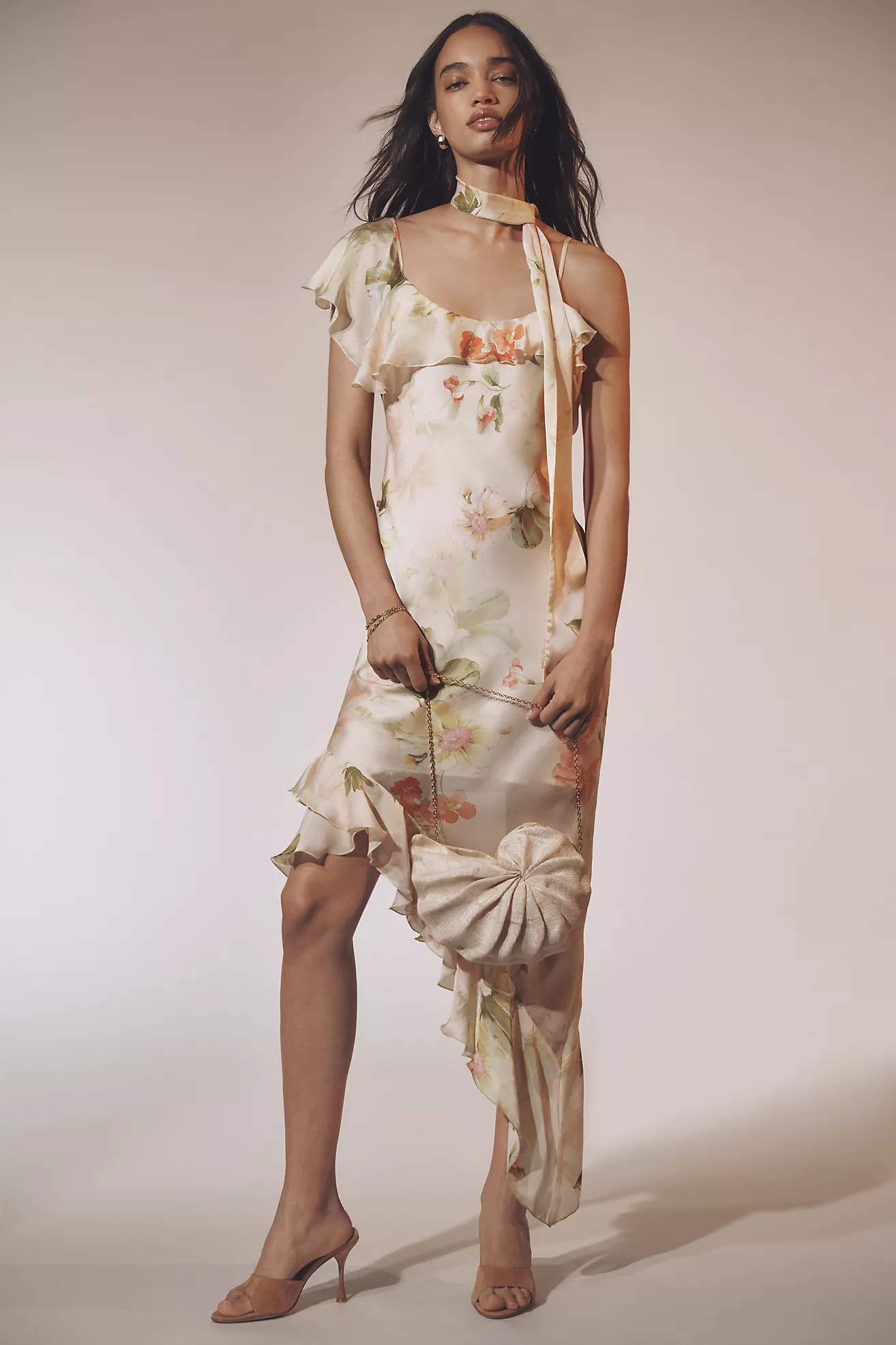 By Anthropologie Asymmetrical Scarf Slip Dress | Anthropologie (US)