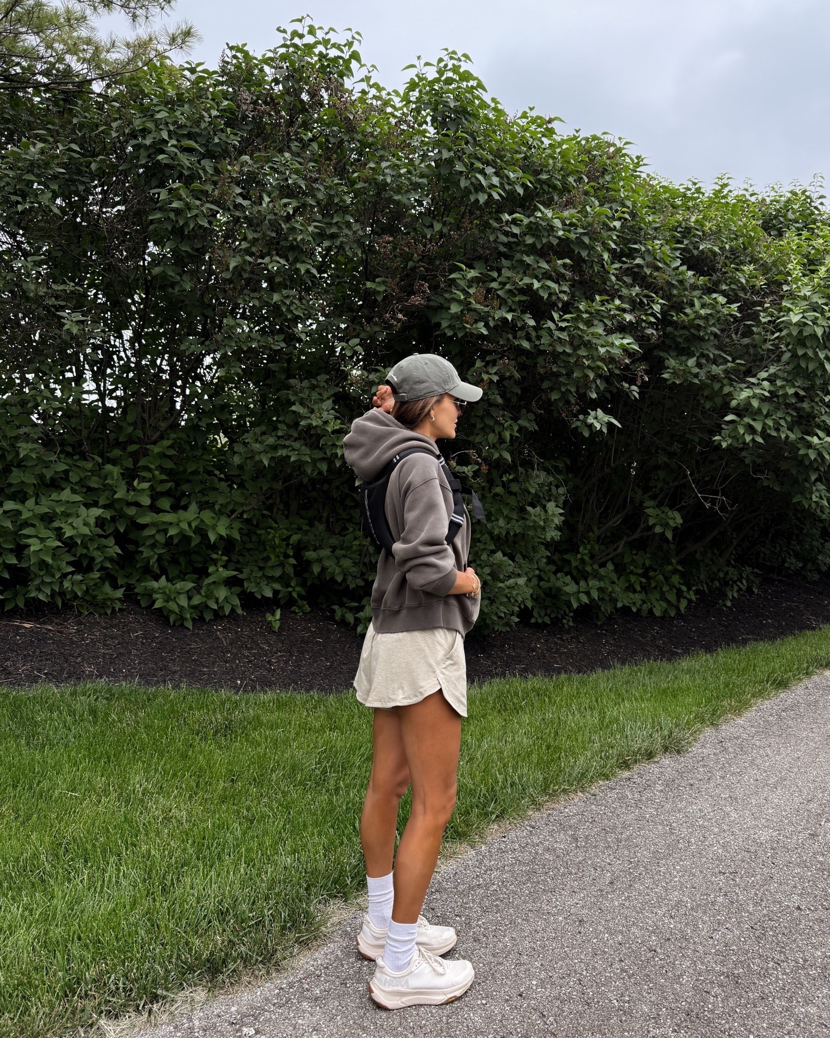You all loved when I shared this walking outfit! ☀️ 🌿 These shorts are so lightweight and breathable, which makes them perfect for hot days (I'm wearing a size 4.) They also have pockets and an elastic waistband. I paired them here with a cropped hoodie (this color is sold out but I'm linking a similar option — I'm wearing an XS in men's.) I also love how neutral these sneakers are and appreciate that they're supportive enough for long walks and lots of times spent on your feet. 

#LTKActive #LTKSummerEdit #LTKFindsUnder100