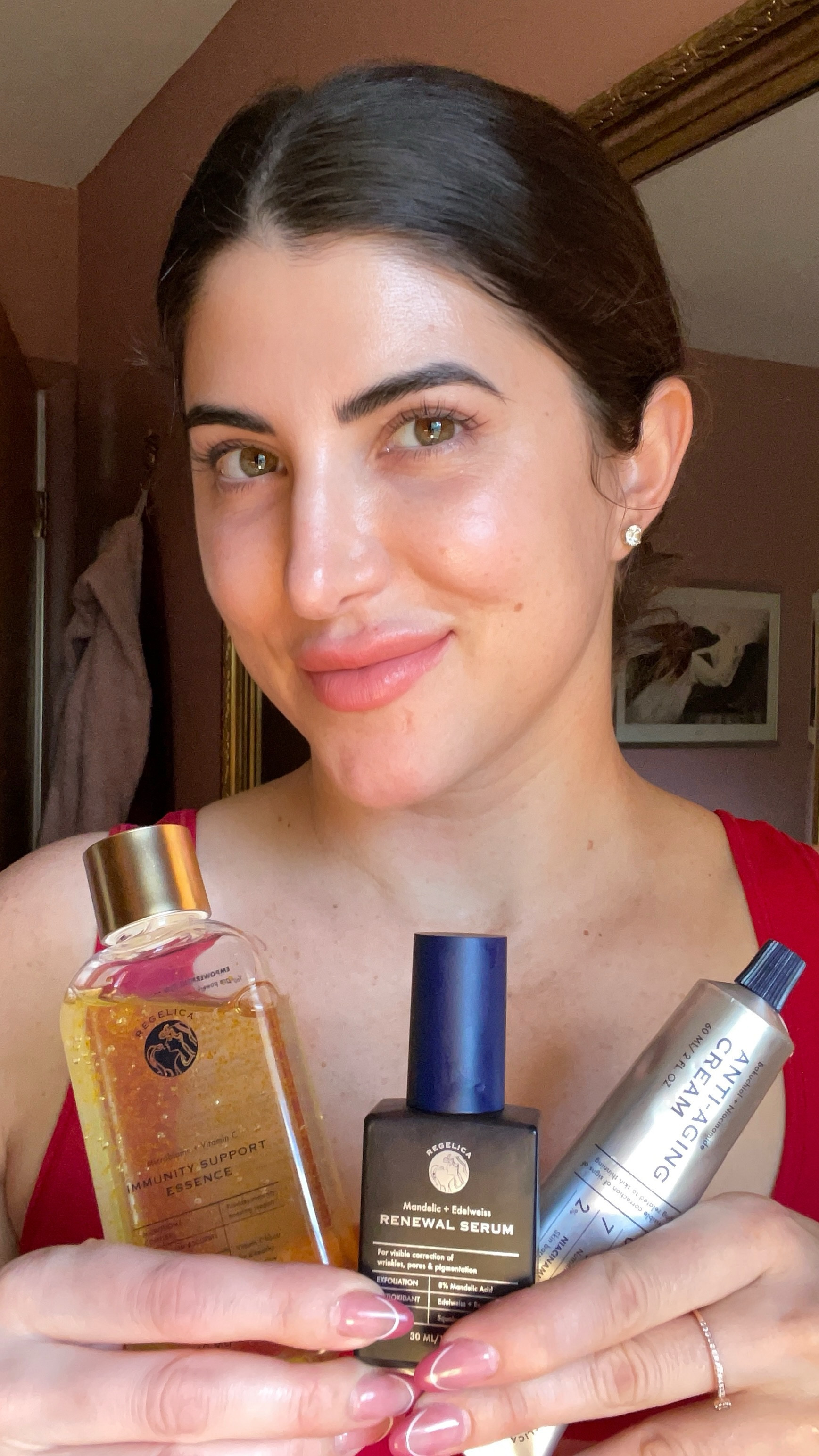 Comment SHOP✨ I’m on a mission to transform my skin ✨ As someone with dry, sensitive skin and eczema, I’ve spent years searching for products that actually work—and I finally found a brand that gets it: @regelica 💧
Rooted in Korean skincare traditions and backed by science, @Regelica blends gentle yet powerful ingredients to support skin that needs a little extra love—like mine. 💖
Here’s what I’m loving:
🫧 Gentle Cleanser – SLS-free, non-stripping, packed with calming water lily + soybean 💫 Immunity Essence – Vitamin C + postbiotics that glow, heal, and protect 🧬 Renewal Serum – Mandelic acid + antioxidants for smooth, radiant skin 🌊 Bakuchiol Cream – A retinol alternative that firms + deeply hydrates with seaweed + ceramides

Every product is designed for sensitive skin—and they’re changing the game for mine.
If you’ve been struggling like I have, @regelica might be your new holy grail, too. 💫

Use promo code Lauralily for 20% off. 

#SkincareRoutine #LTKbeauty #KoreanSkincare #SkincareThatWorks #EczemaFriendly #SensitiveSkinCare #CleanBeauty #BeforeAndAfterSkin #SkinBarrier #LauraLilyBeauty#SkincareGoals