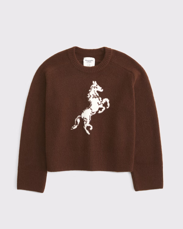 The A&F Madeline Horse Crew Sweater | Abercrombie & Fitch (US)