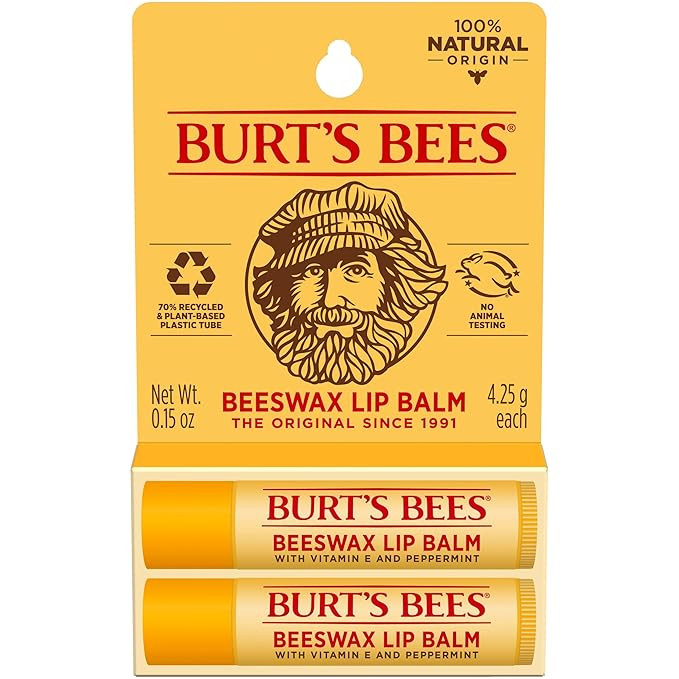 Burt's Bees Lip Balm Stocking Stuffers, Moisturizing Lip Care Christmas Gifts, 100% Natural, Orig... | Amazon (US)