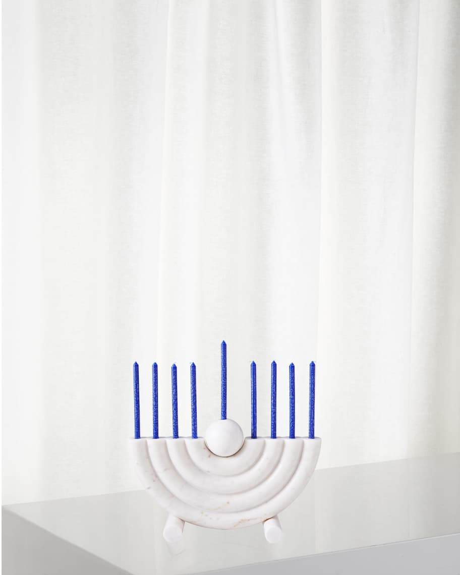 Jonathan Adler Bullseye Marble Hanukkah Menorah | Neiman Marcus