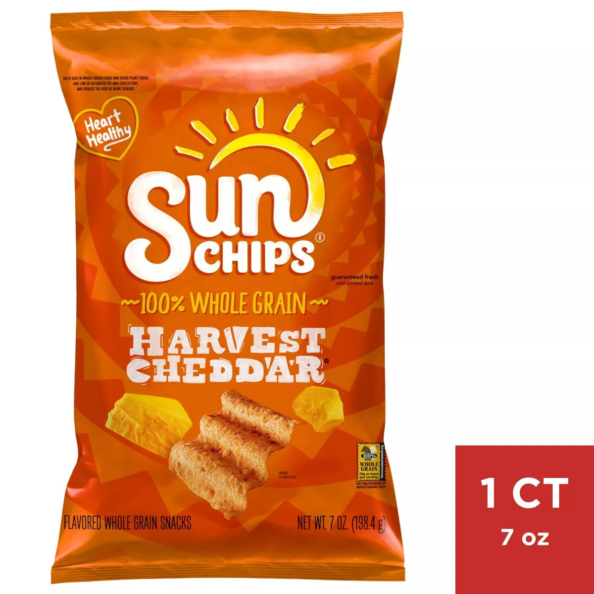 SunChips Harvest Cheddar Flavored Wholegrain Snacks - 7oz | Target