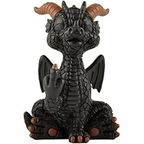 JFSM INC. Holiday Stocking Stuffer, Baby Black Dragon Raising Middle Finger Funny Figurine - Fant... | Amazon (US)