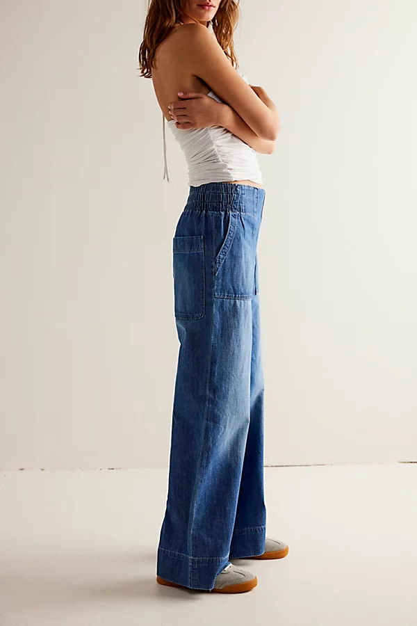 We The Free Breezy Denim Pull-On Jeans | Free People (Global - UK&FR Excluded)