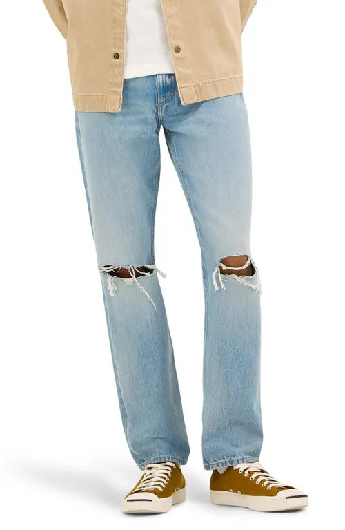 Lee West Ripped Regular Straight Leg Jeans in Mills Crossing at Nordstrom, Size 30 X 32 | Nordstrom