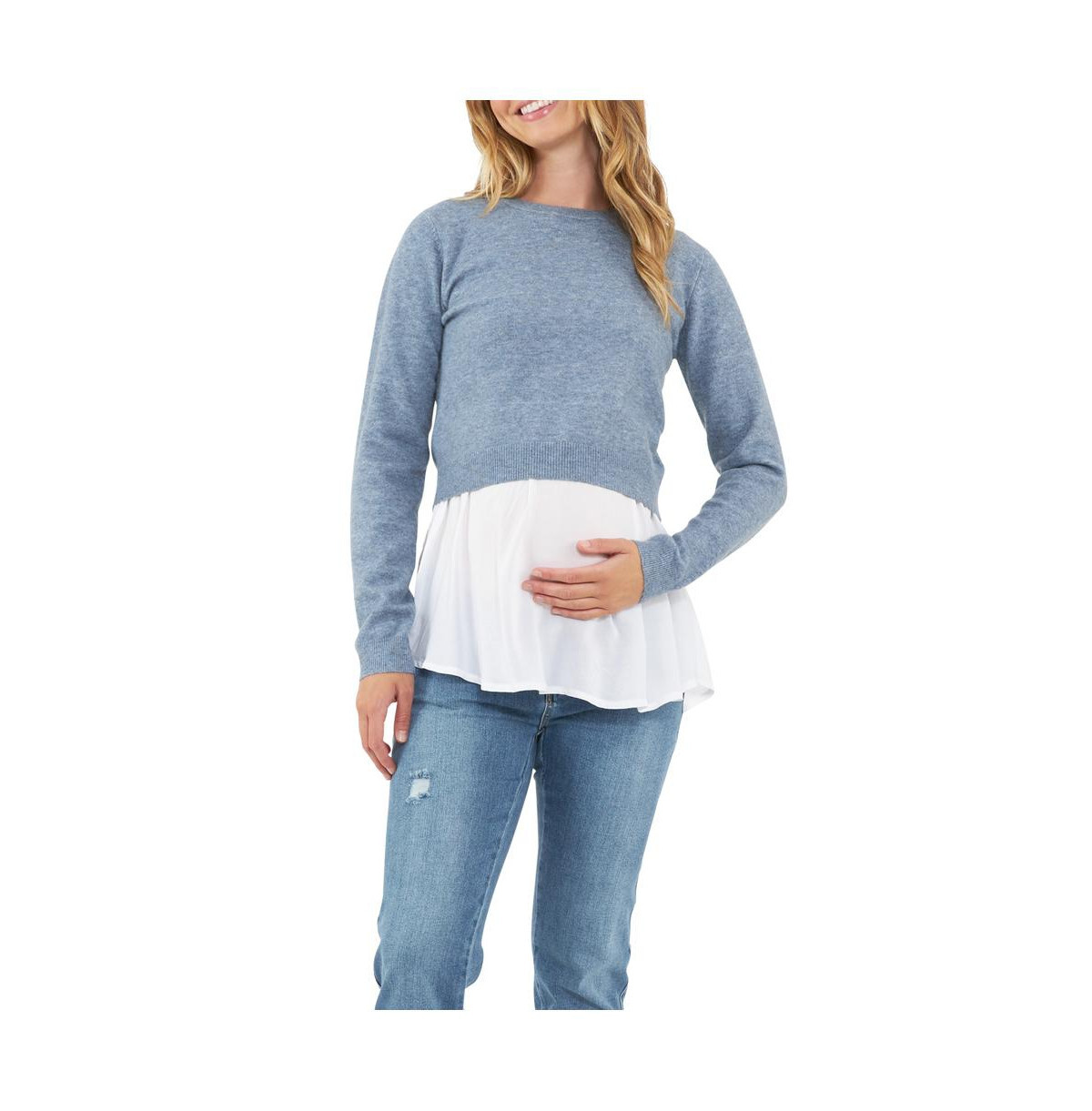Ripe Maternity Maternity Sandy Detachable Nursing Knit - Denim marle | Macy's