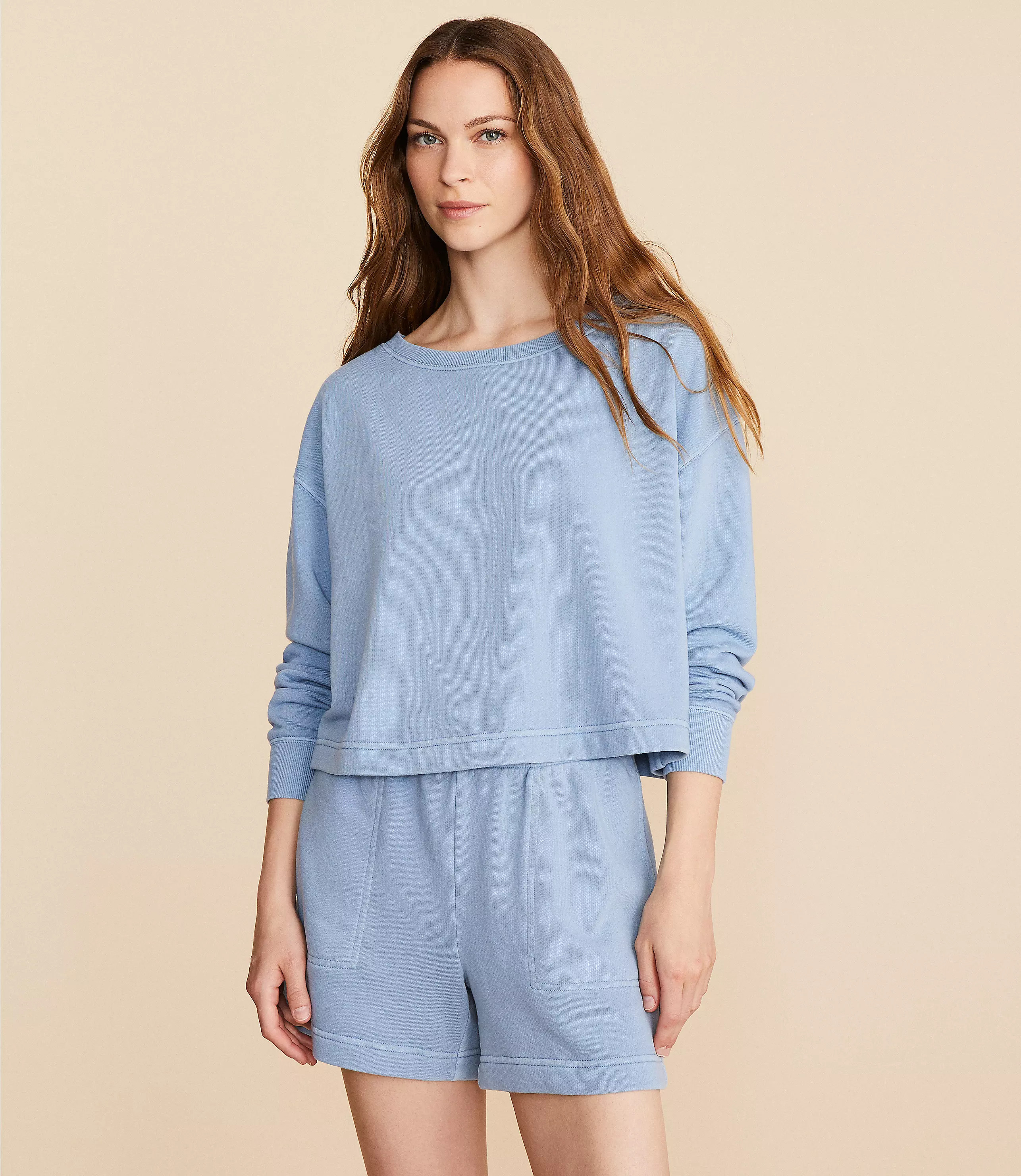 Lou & Grey Washed Cozy Cotton Dolman Sweatshirt | LOFT