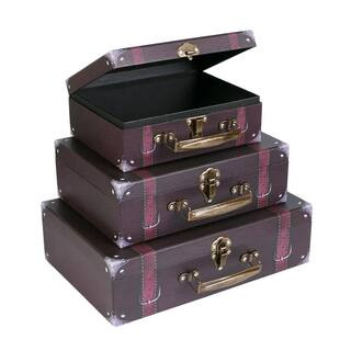 Brown Cardboard Decorative Box with Lid 3-Pack | The Home Depot