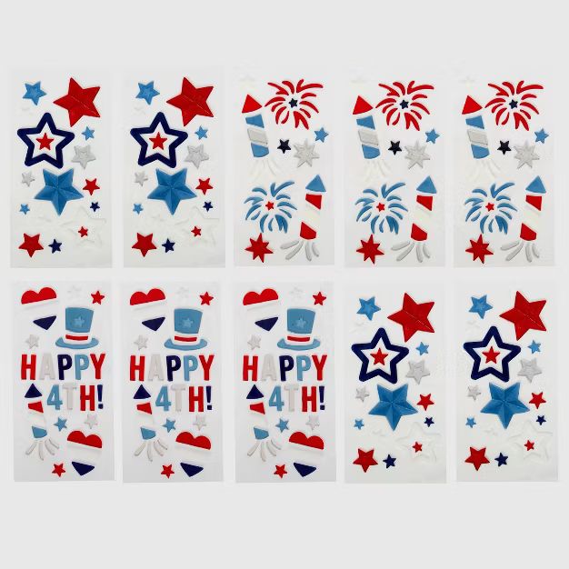 10ct 4th of July Gel Clings - Bullseye&#39;s Playground&#8482; | Target