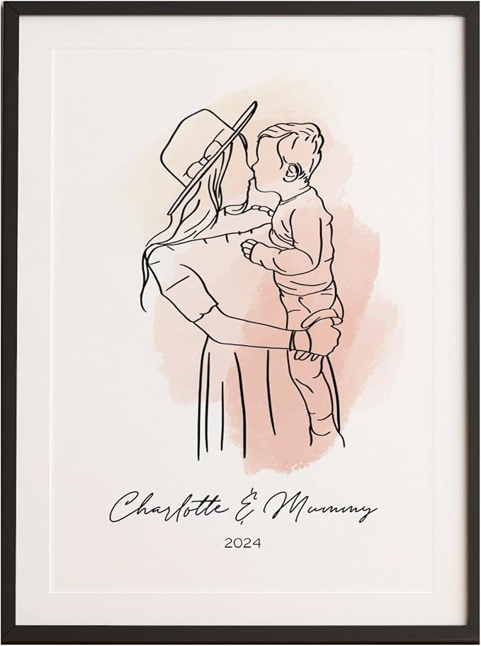 Custom Line Drawing Poster, Custom Illustration, Personalized Line Art Poster, Custom Portrait Ph... | Amazon (US)