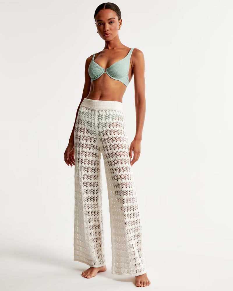 Women's Crochet-Style Coverup Pant | Women's Swimwear | Abercrombie.com | Abercrombie & Fitch (US)