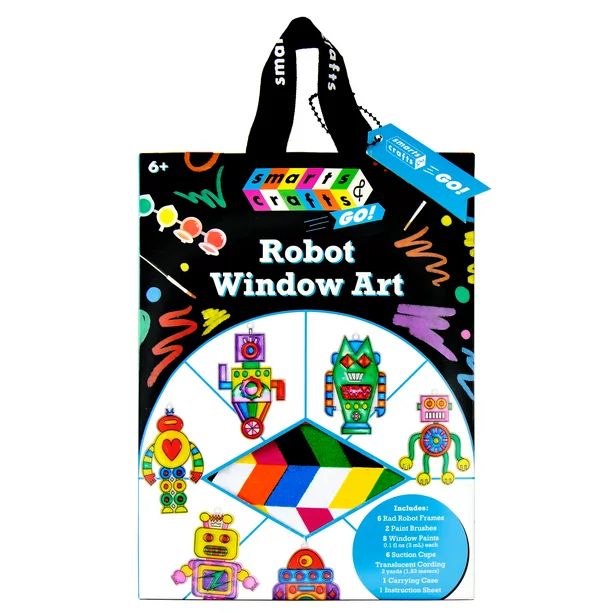 Smarts & Crafts Go: Robot Window Art, 26 Pieces | Walmart (US)