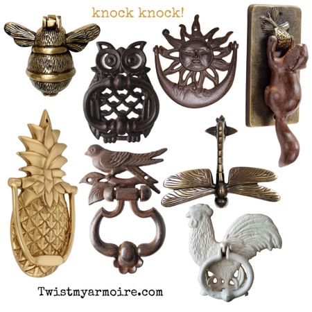 So many fun door knockers!

#LTKhome #LTKstyletip #LTKFind
