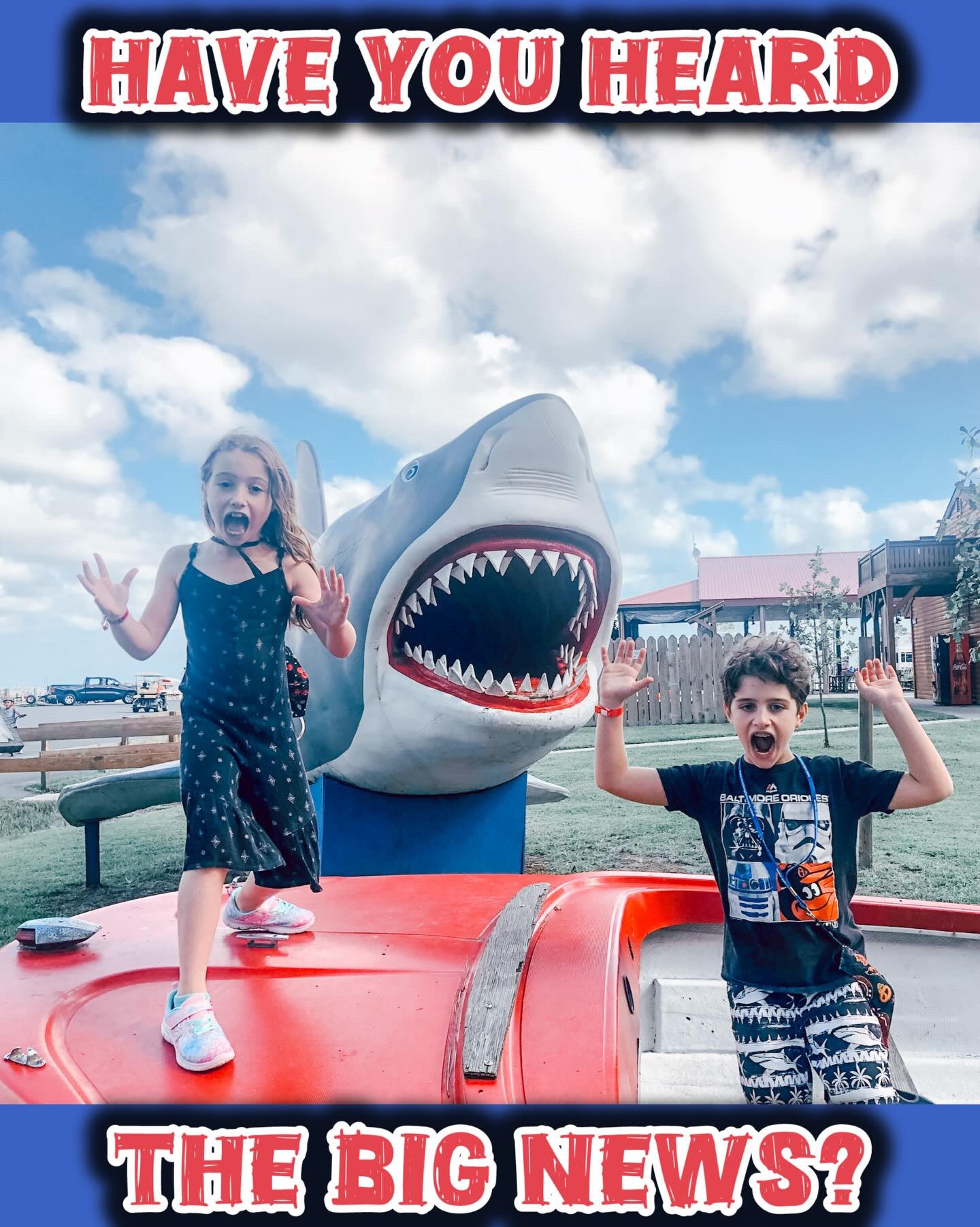 BIG NEWS! 🦈

Maryland is about to make history… the 𝗺𝗲𝗴𝗮𝗹𝗼𝗱𝗼𝗻 is becoming our 𝗢𝗙𝗙𝗜𝗖𝗜𝗔𝗟 𝘀𝘁𝗮𝘁𝗲 𝘀𝗵𝗮𝗿𝗸! 👀

As of April 2026, the Maryland General Assembly passed legislation to designate the prehistoric Otodus megalodon as the state shark—making Maryland the first state in the U.S. to do it!

And honestly… it’s the perfect pick 👇

🦷 This massive shark once swam in Maryland waters millions of years ago
📍 Fossilized teeth are still found today along Calvert Cliffs + across the state
📚 The goal? Boost tourism + inspire STEM learning for kids
🦈 It could grow up to 𝟴𝟬 𝗙𝗘𝗘𝗧 𝗟𝗢𝗡𝗚 (𝘺𝘦𝘴… 𝘭𝘦𝘵 𝘵𝘩𝘢𝘵 𝘴𝘪𝘯𝘬 𝘪𝘯 😳)

Want to see something REALLY cool?

At the National Aquarium in Baltimore, you can actually step inside a life-size megalodon jaw replica—and the teeth inside are REAL fossils! 🤯

It’s one of the coolest photo ops for kids (𝘢𝘯𝘥 𝘭𝘦𝘵’𝘴 𝘣𝘦 𝘩𝘰𝘯𝘦𝘴𝘵… 𝘢𝘥𝘶𝘭𝘵𝘴 𝘵𝘰𝘰!)

📸 Fun fact: Those teeth were discovered by diver Vito Bertucci, also known as “Megalodon Man,” right here on the East Coast.

—
🏕️ PS - That FIRST photo was taken at a family favorite -camping resort - and 2026 Campspot Award Winner - located just 𝟭𝟬 𝗺𝗶𝗻𝘂𝘁𝗲𝘀 𝗳𝗿𝗼𝗺 𝗢𝗰𝗲𝗮𝗻 𝗖𝗶𝘁𝘆!

✨ Pet-friendly multi-room cabins
🔥 Traditional campsites
🎢 Tons of kid-friendly activities

💬 COMMENT 𝗦𝗛𝗔𝗥𝗞 and I’ll send you more info about this campground!