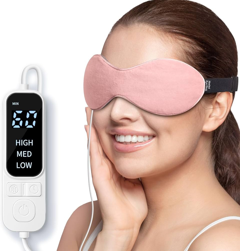YFONG Heated Eye Mask for Dry Eyes, Sinus, Migraine, Stye, USB Wired Eye Care Mask with Heat - 3 ... | Amazon (US)