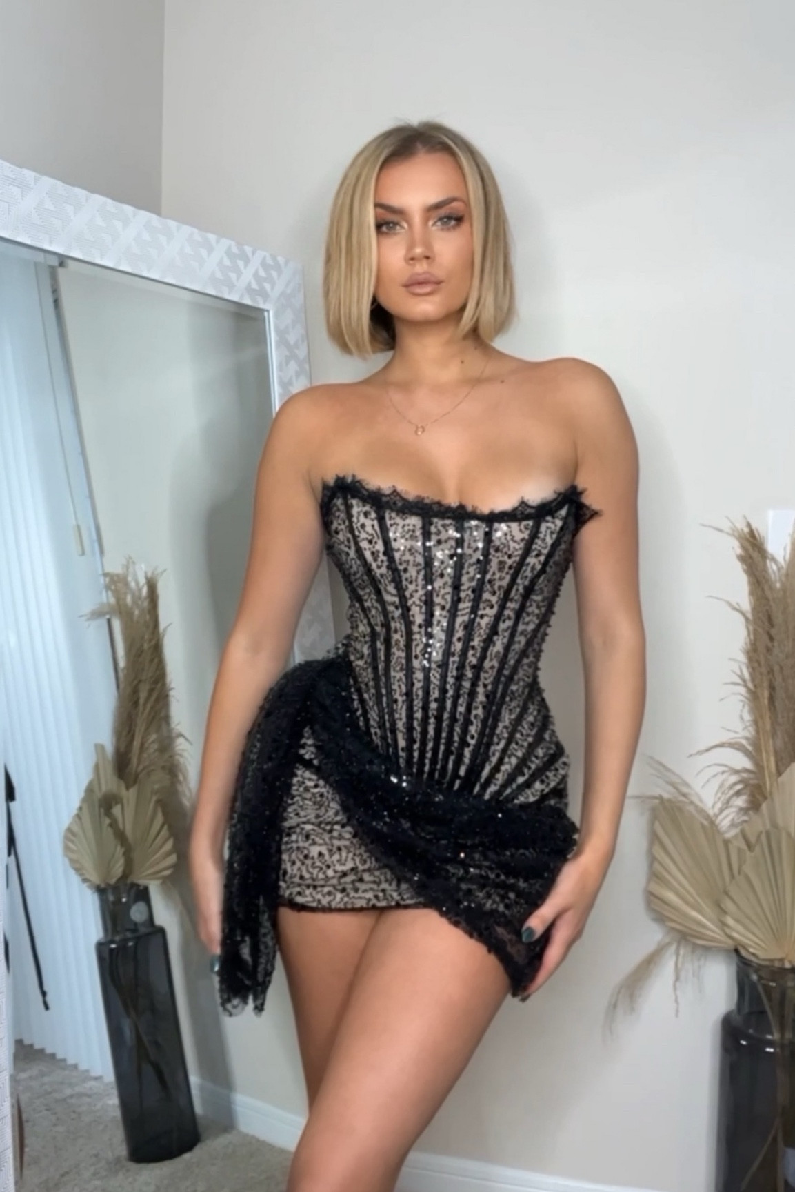 Another holiday party dress ✨

BLACK SEQUIN CORSET DRAPED STRAPLESS MINI DRESS 

#LTKstyletip #LTKHoliday #LTKGiftGuide