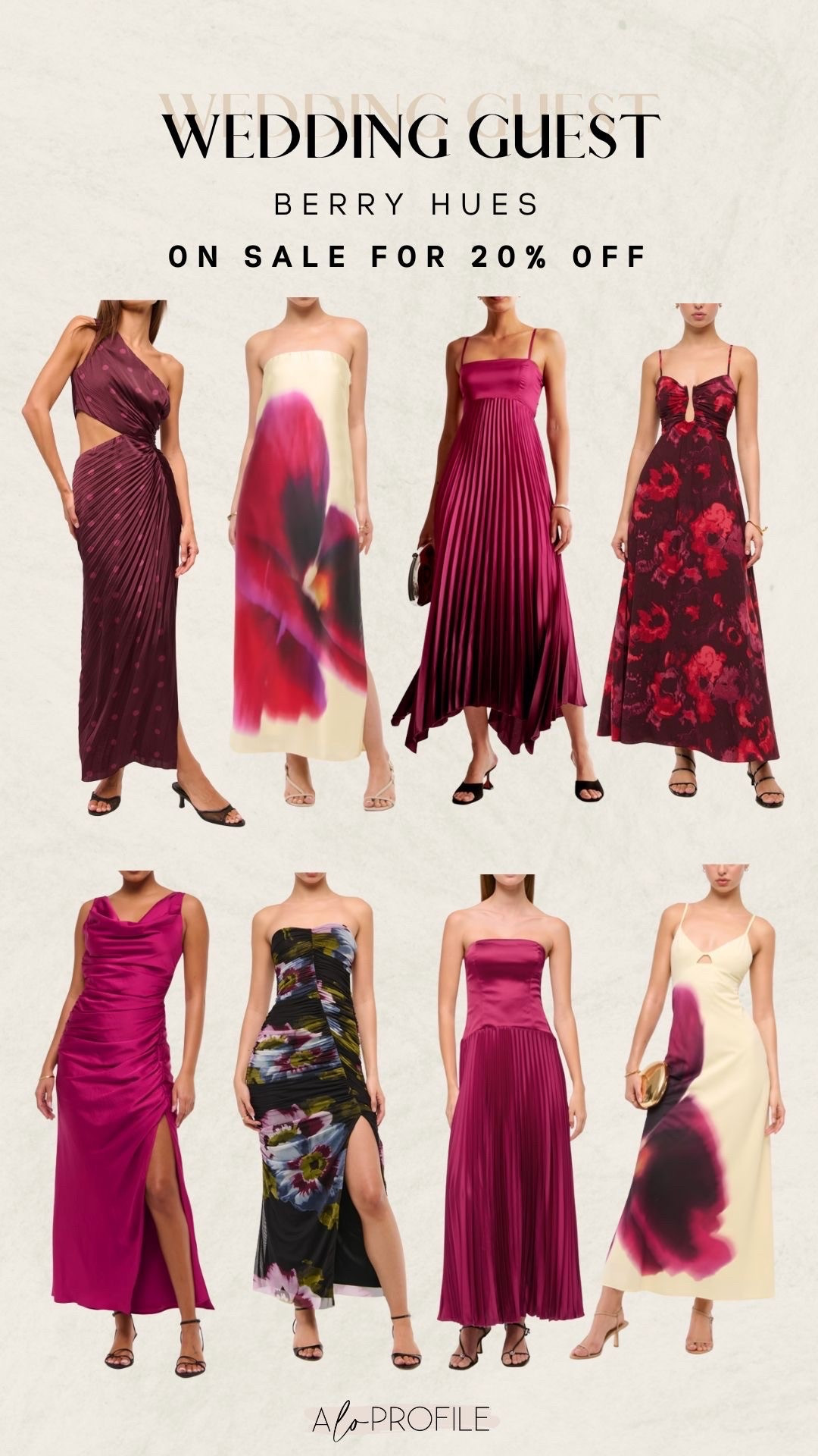 Wedding Guest Dresses: Berry Hues // Abercrombie, wedding guest, wedding guest dress, summer wedding guest dress, fall wedding guest dress, Abercrombie dresses, summer dresses, color trends 