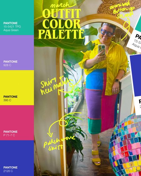 My Outfit Color Palette series is back!! Sharing colorful styling inspo based on my favorite look of the week! This week is full of vibrant blues, yellows, pinks, purples, and greens - shop my favorite plus size dresses, shirts and more based on this palette 

#LTKsalealert #LTKSpringSale #LTKplussize