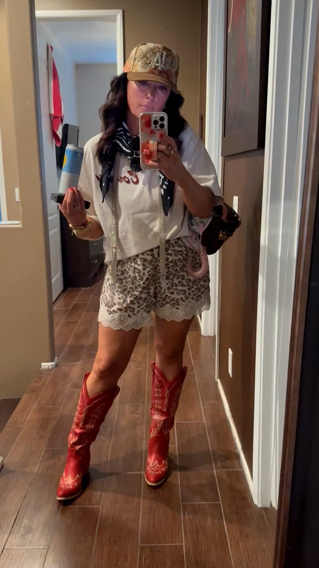 Large tee for an oversized fit 
Medium shorts 

#LTKootd #LTKxAerie #LTKFestival