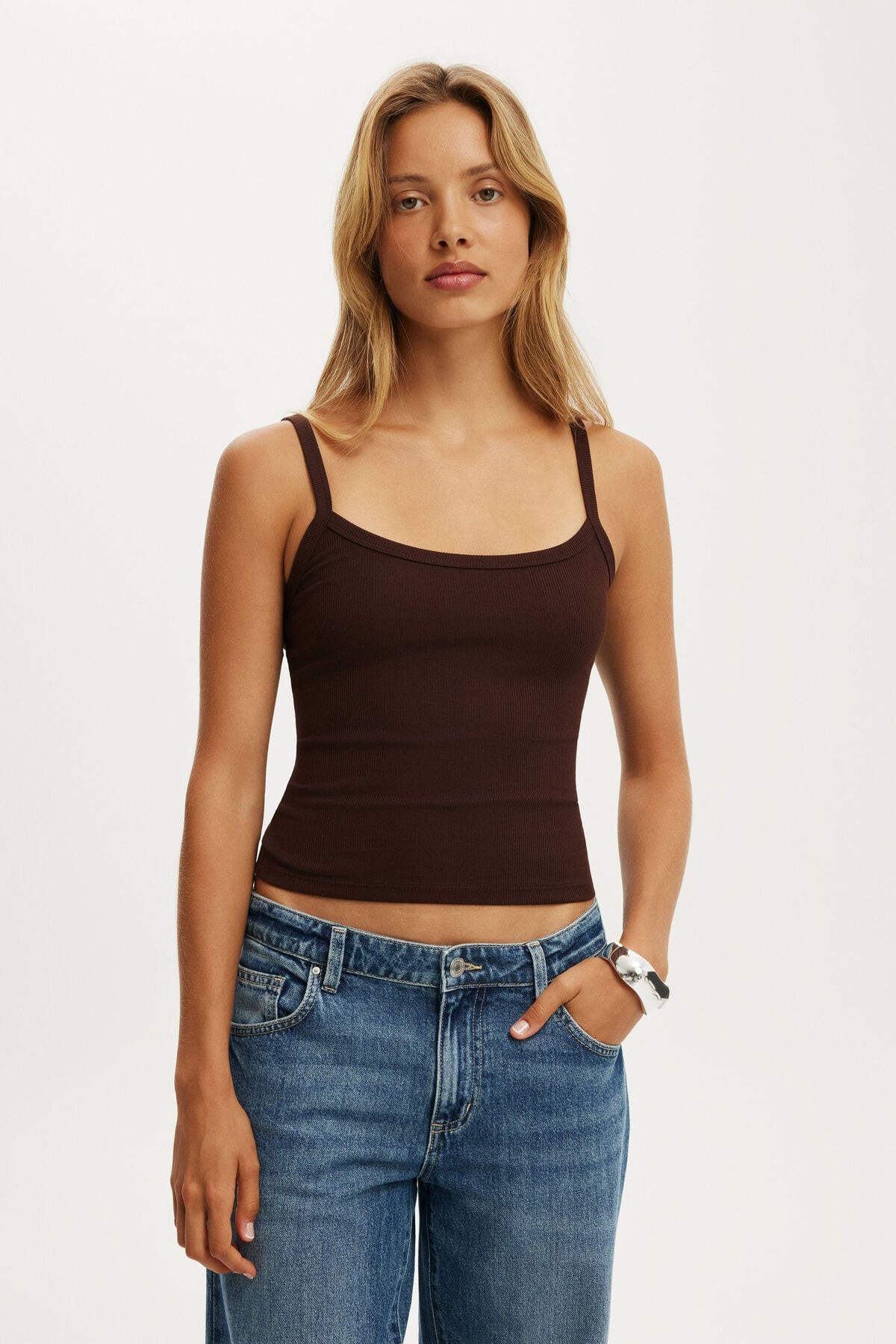 Goldie Rib Scoop Cami | Cotton On (US)