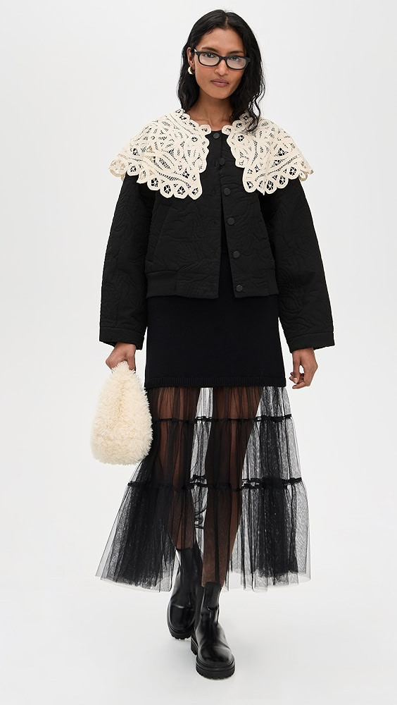 Adelina Battenberg Lace Quilted Puffer Jacket | Shopbop