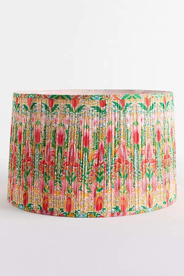 MINDTHEGAP Ruched Suzie Q Fabric Printed Drum Shade | Anthropologie (US)