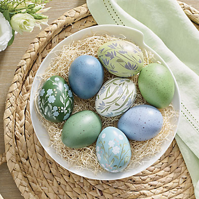 Mini Decor Eggs, Set of Eight | Grandin Road | Grandin Road