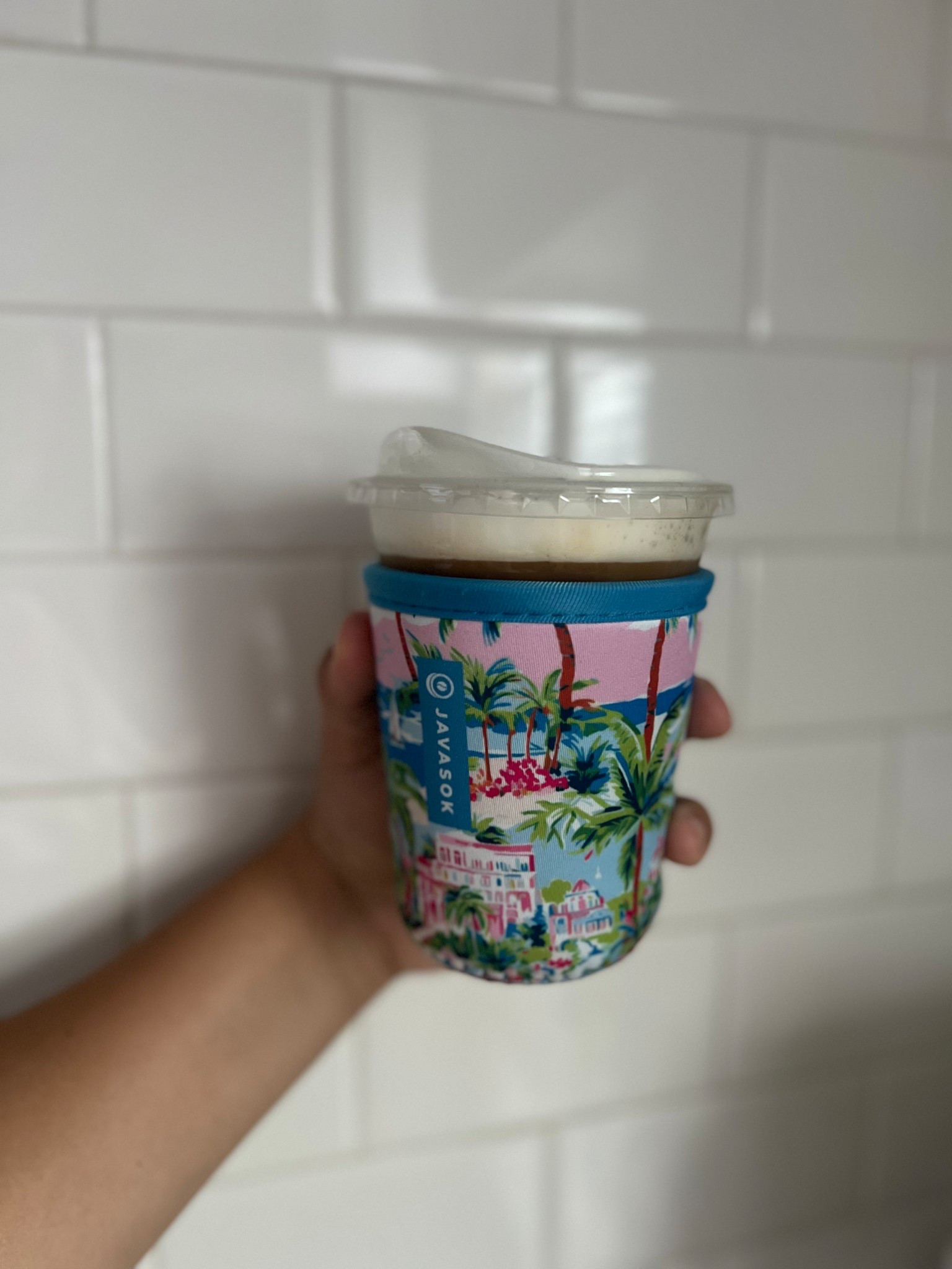 Coffee koozie ☕️🌴🩷

#LTKHome #LTKFamily #LTKSummerEdit