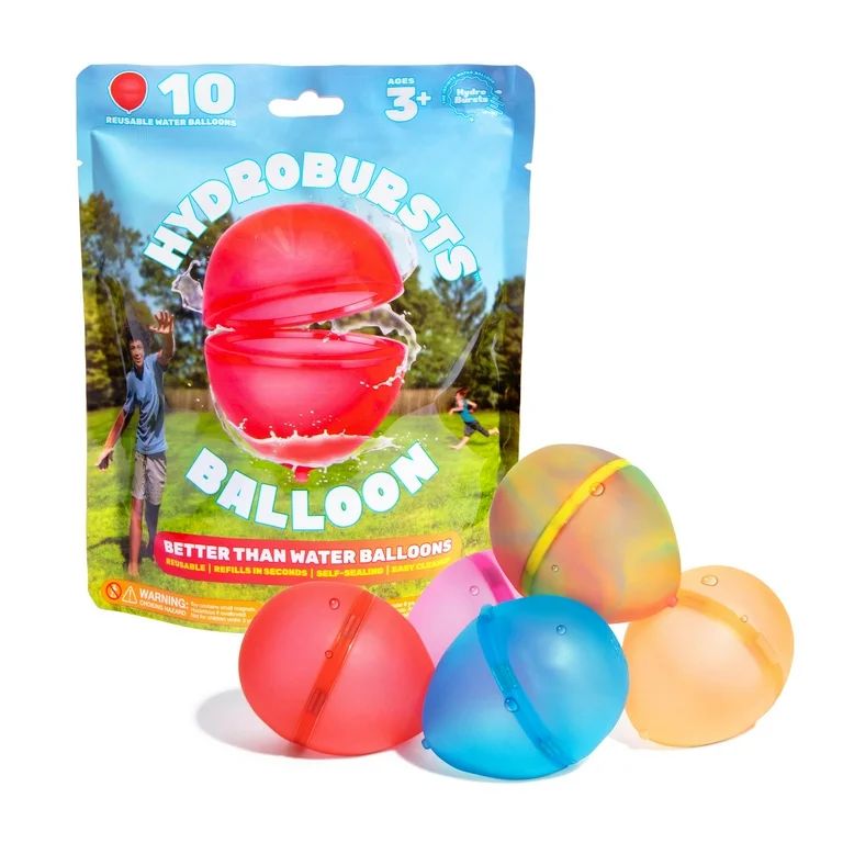 Hydrobursts by What Do You Meme? — 10 Pack Reusable Water Balloons — Balloon Shape | Walmart (US)
