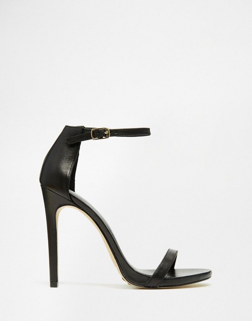 New Look Barely There Leather Heeled Sandals | ASOS US