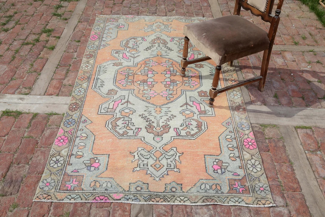 Vintage Rug, Anatolian Rug, Turkish Rug, Oushak Rug, Oriental Rug, Decorative Rug, Area Rug, Hand... | Etsy (US)