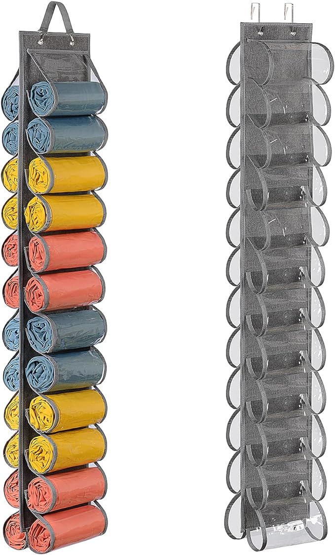 Lirex Hanging Yoga Legging Storage Organizer with 24 Pockets, Foldable Oxford Cloth Hanging Close... | Amazon (US)