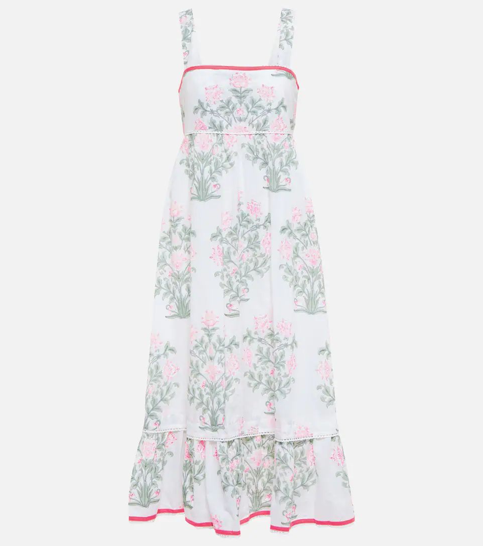 Floral cotton tiered midi dress | Mytheresa (US/CA)