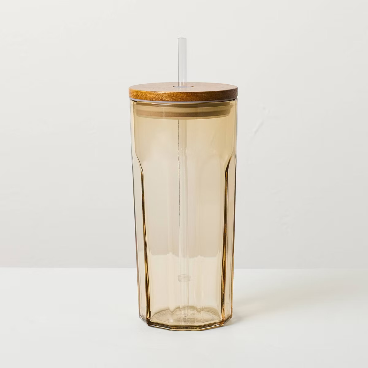 21oz Glass Tumbler with Wooden Lid - Hearth & Hand™ with Magnolia | Target